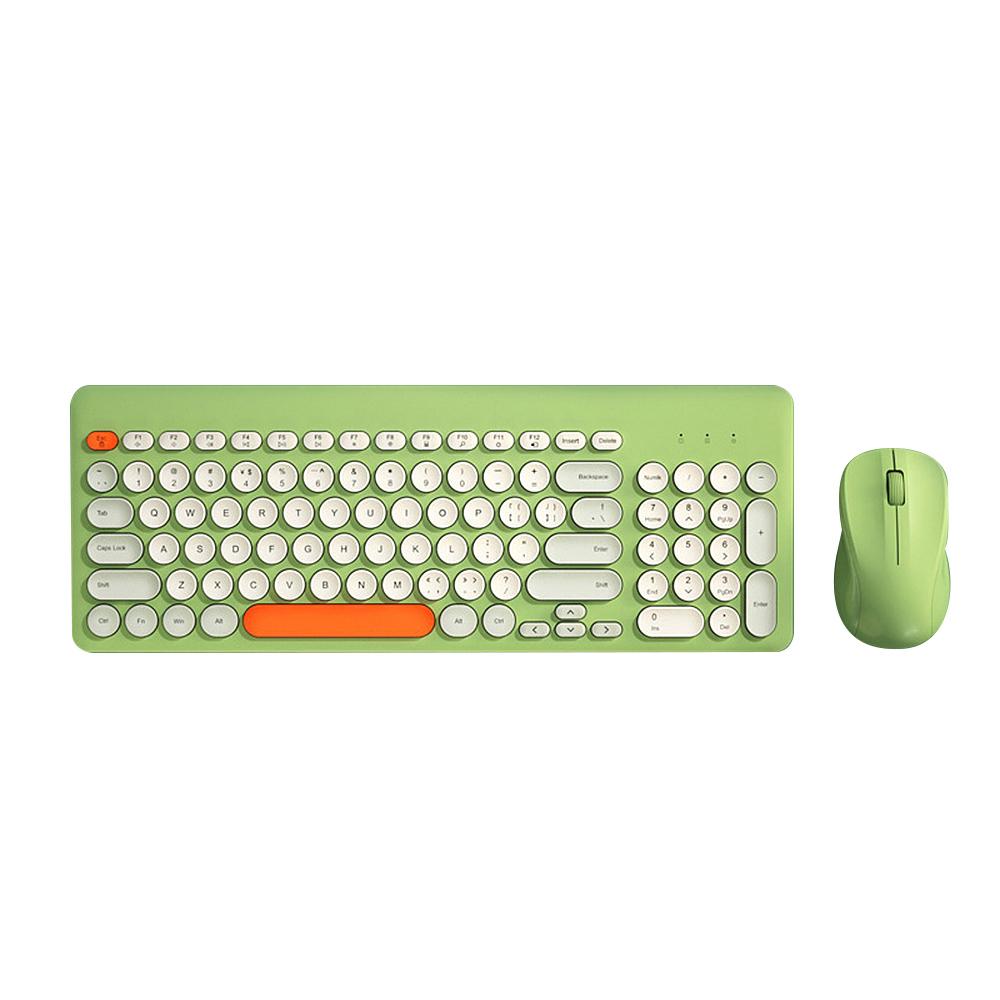 Bộ bàn phím & chuột không dây BOW K221 2.4G 96 phím tròn Keycaps Bàn phím công thái học di động cho IOS / Windows