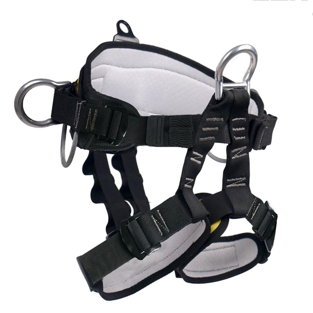 Climbing Harness, Safe Seat Belts Half Body Guide Harness for Mountaineering Tree Climbing Outdoor Training Caving Rock Climbing Rappelling Equip