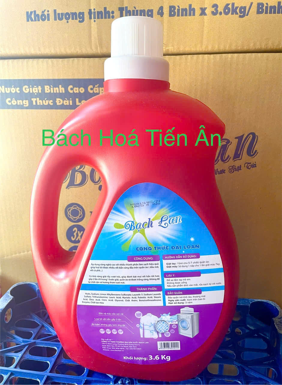 Nước giặt Bạch Lan Siêu mềm mại diệt khuẩn chai 3.6 kg công thức từ Đài Loan