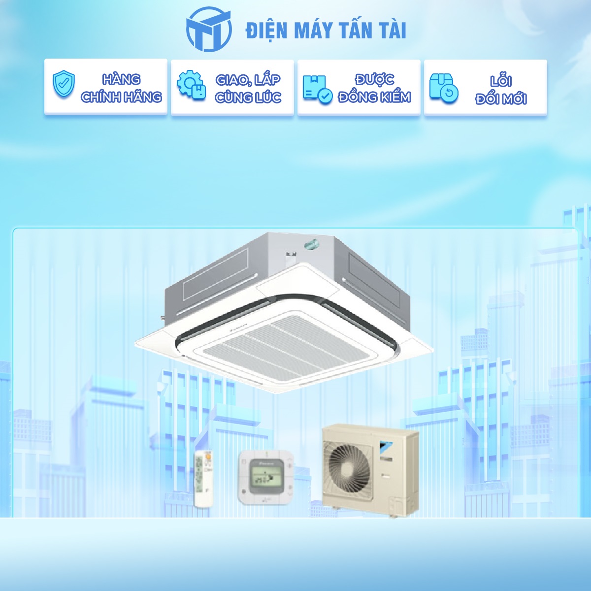 MÁY LẠNH ÂM TRẦN DAIKIN FCFC125DVM/RZFC125DY1+BRC7F635F9+BYCQ125EAF - Hàng chính hãng