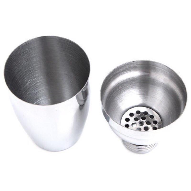 Bình Lắc Shaker Pha Chế Cocktail 550CC Chất Liệu Inox Sáng Bóng