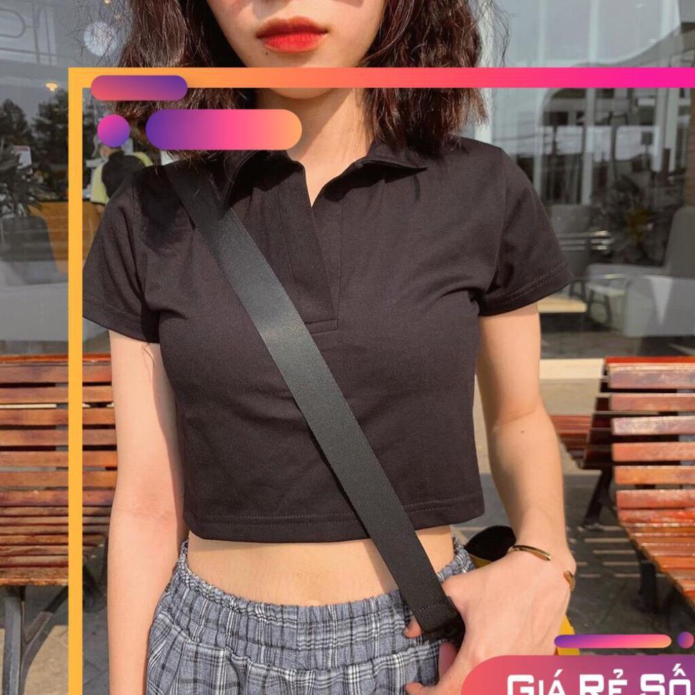 Áo Croptop POLO Nữ vải mịn