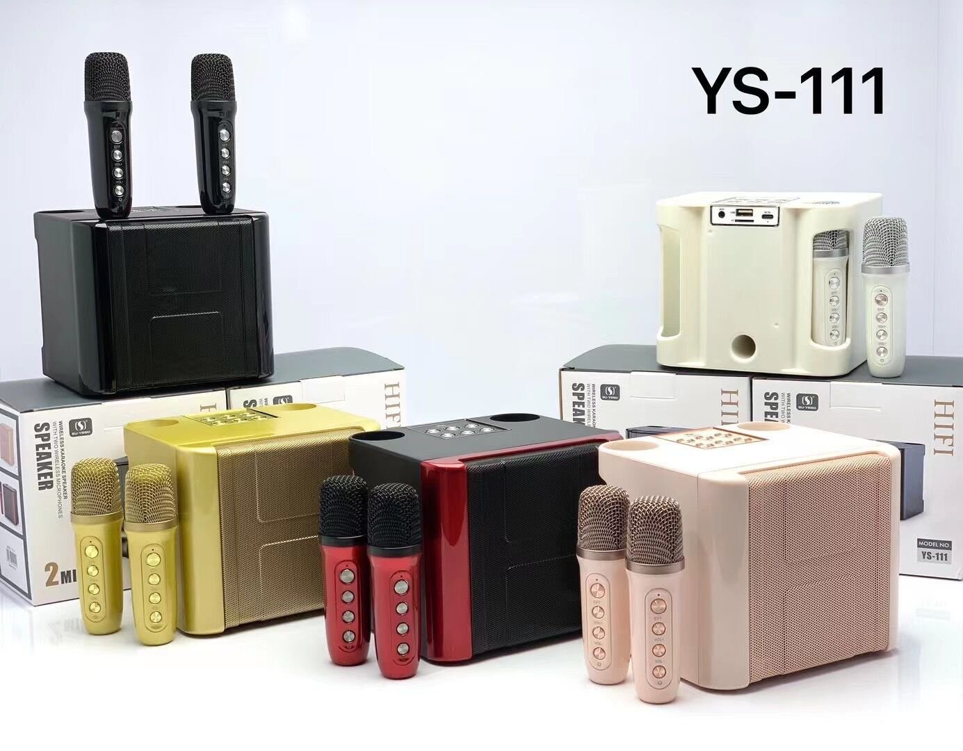 Loa karaoke YS 111 kèm mic mini nhỏ gọn ca hay