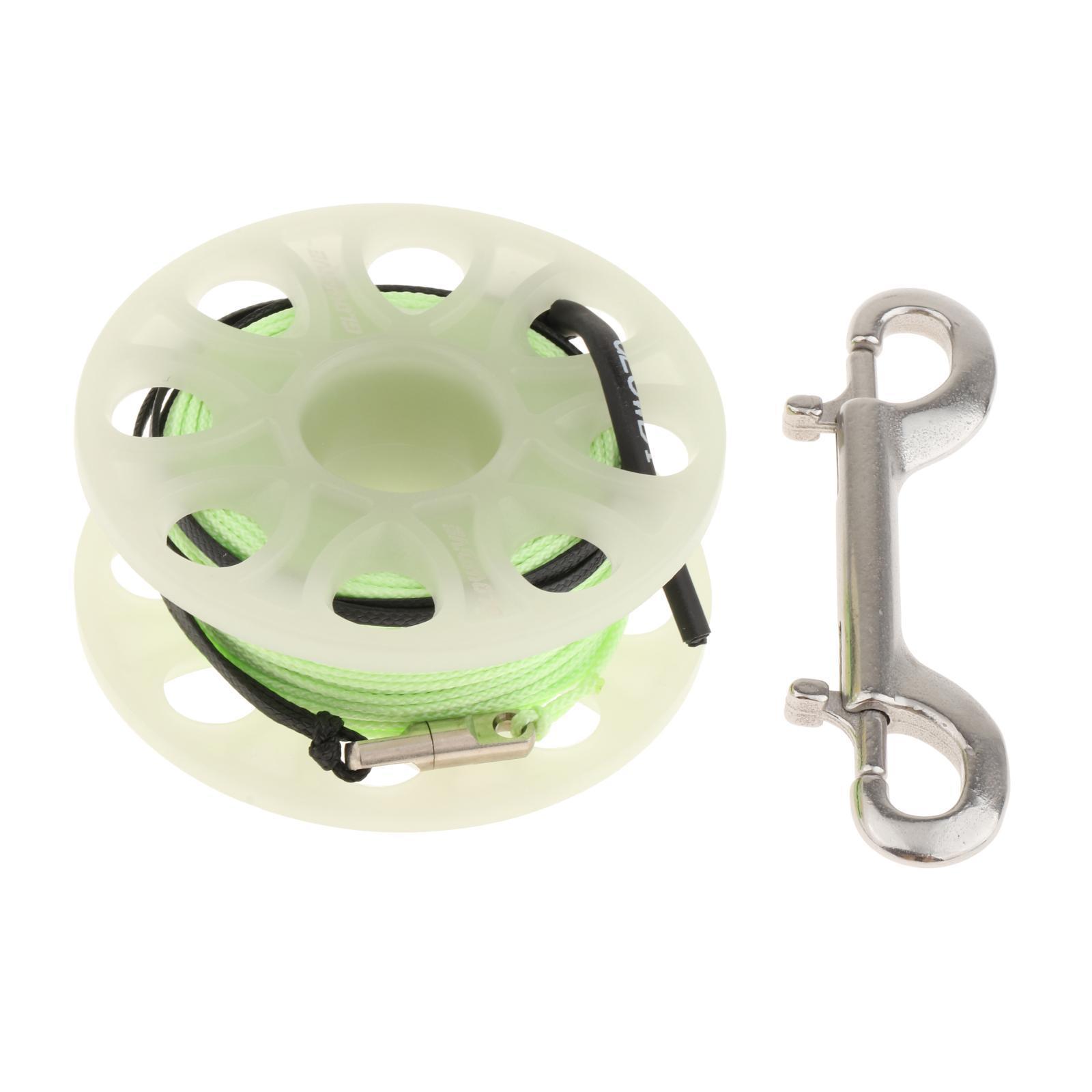 Finger Reel Scuba Diving Spool Outdoor Stainless Steel Double End Snap Hooks