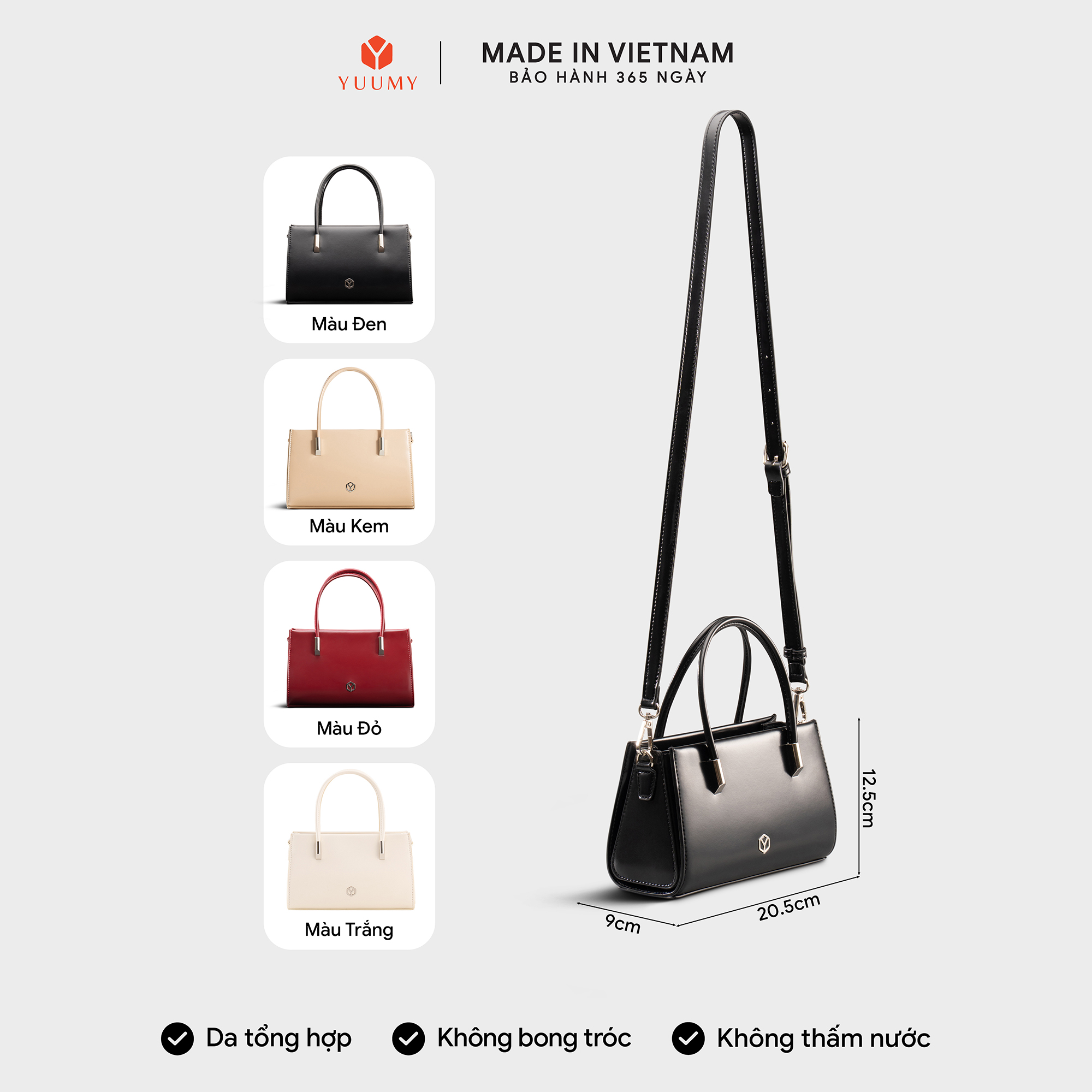 Túi Yuumy ( Thời trang nữ thiết kế tinh tế size 21- Túi đeo chéo da Smooth YN283 )