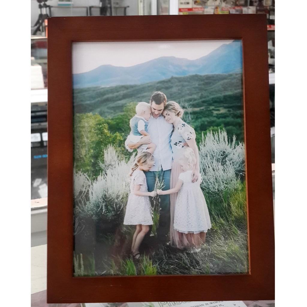 Khung Hình Gỗ Thông Cao Cấp 1 Khung 13x18cm Treo Tường, Để Bàn.