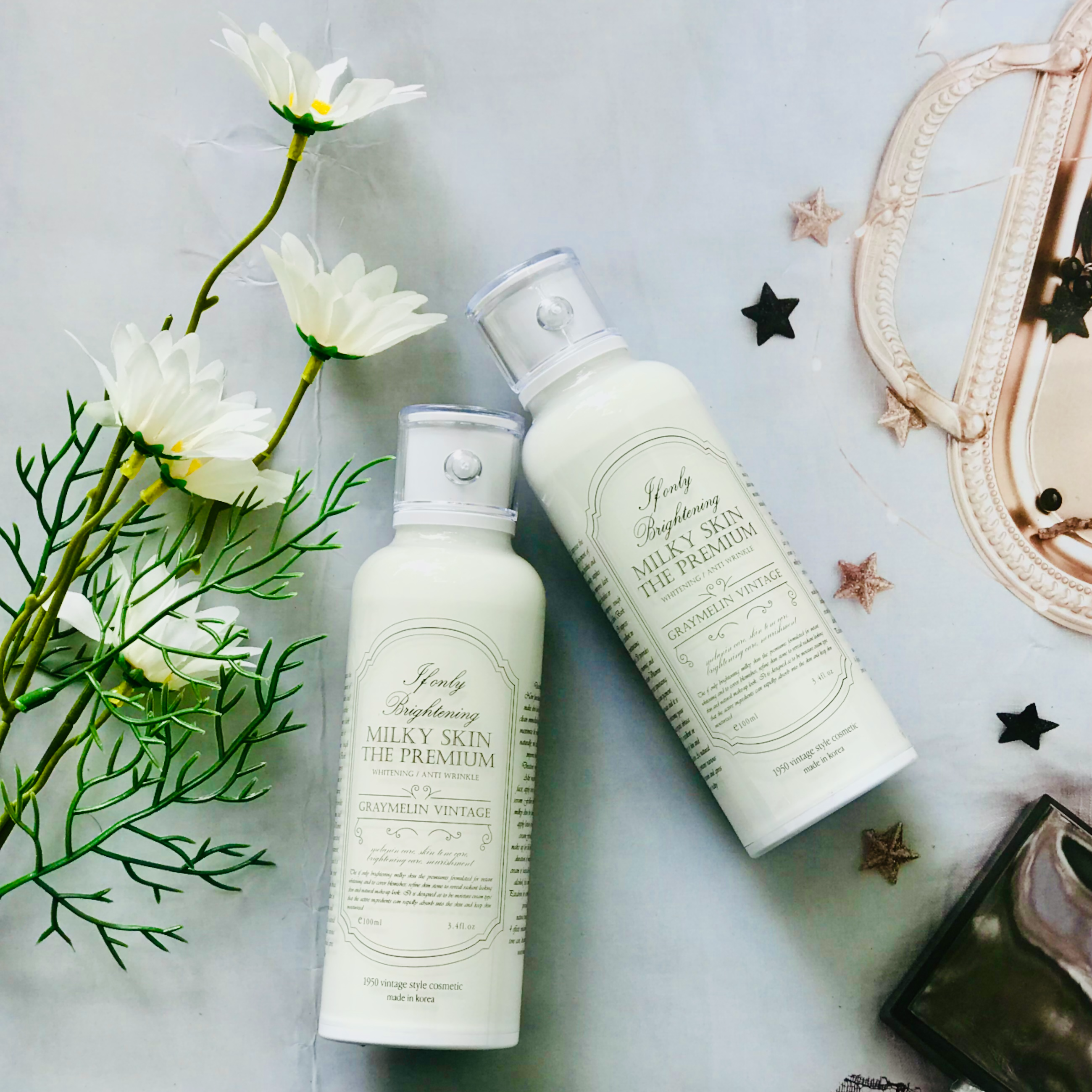 Kem dưỡng trắng da mặt và body Graymelin Vintage If Only Brightening Milky Skin The Premium 100ml