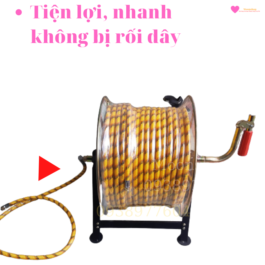 Rulo cuốn dây cao áp, dây rửa xe 100m, cuốn dây điện 1000m.