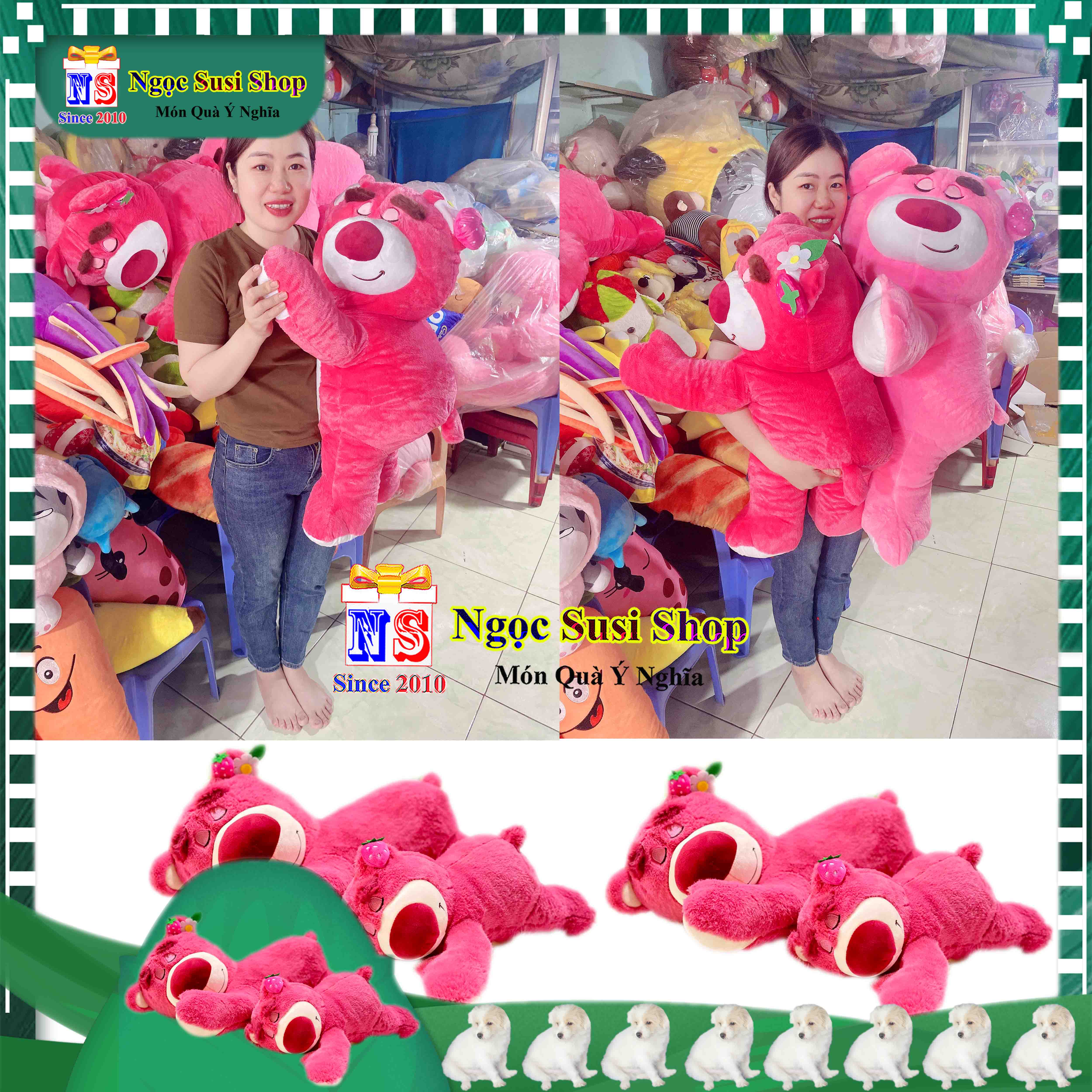 GỐI ÔM THÚ BÔNG CON GẤU DÂU LOTSO NẰM SIÊU TO KHỔNG LỒ CAO CẤP SIÊU CƯNG LÔNG THÚ SIÊU MỊN - GẤU BÔNG HÌNH GẤU DÂU RẤT DỄ THƯƠNG