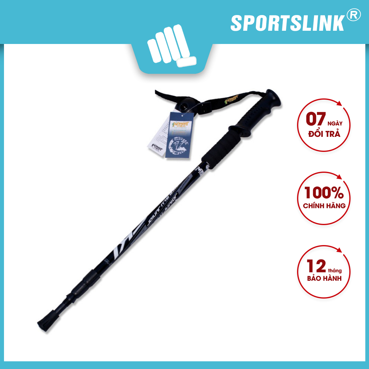 Gậy leo núi hợp kim nhôm Eurofins kích thước điều chỉnh (65cm-135cm) Sportslink