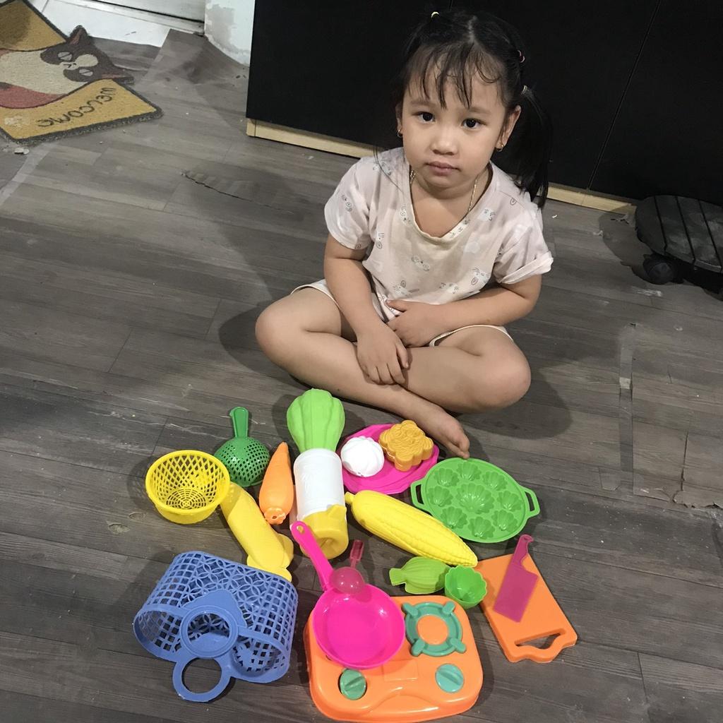 Bộ đồ chơi nhà bếp loại to 19 chi tiết bằng nhựa