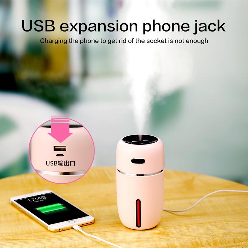 Cá Heo Trắng Máy Tạo Độ Ẩm Không Khí Khuếch Tán Hương Thơm Mini USB Di Động Hương Thơm Mát Phun Sương Tạo Khuếch Tán Tinh Dầu Xe Hơi USB
