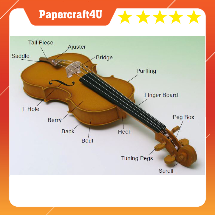 Mô hình giấy 3D Mô hình Nhạc cụ Đàn Violin