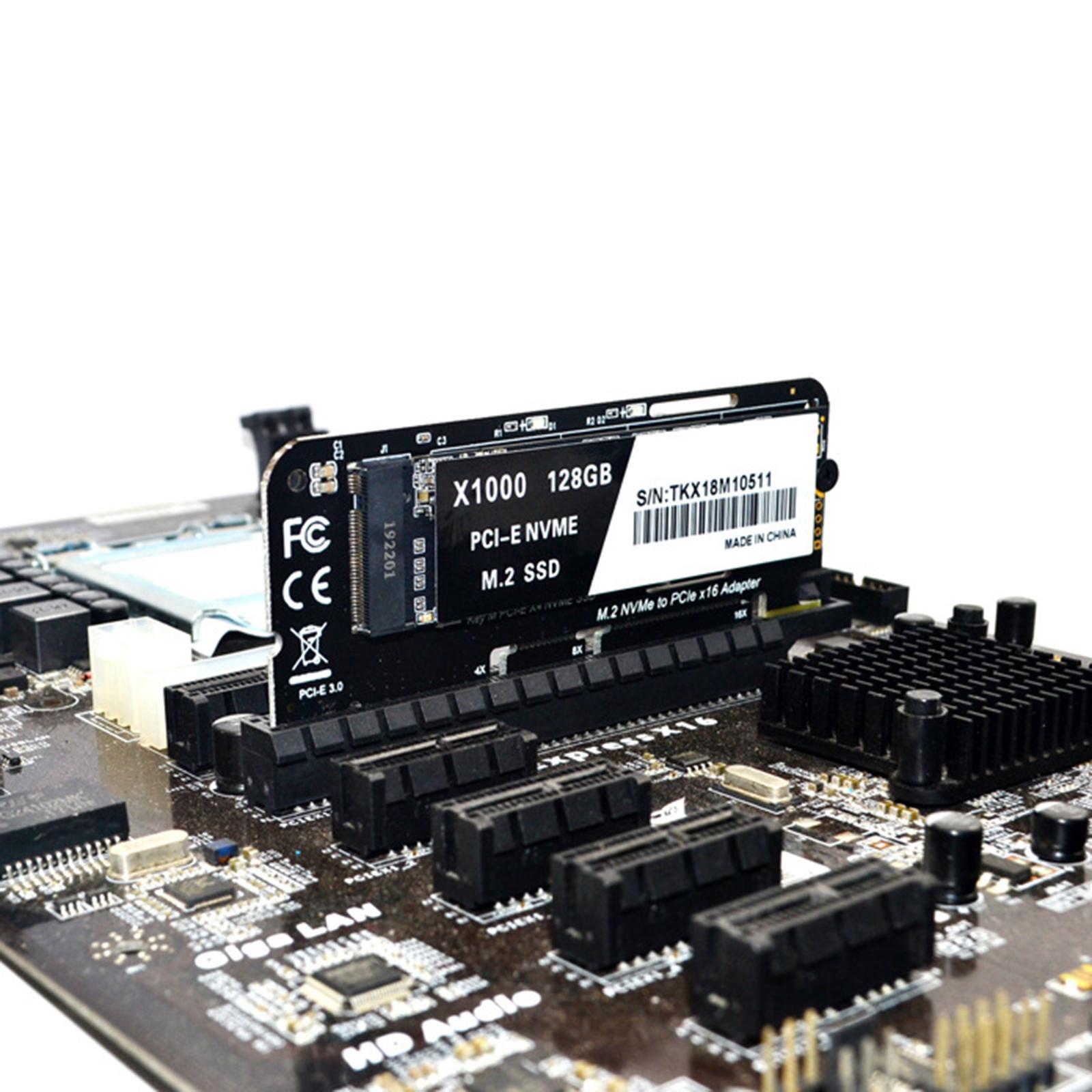 M.2 SSD M Key -e 3.0 x16 Expansion Card, Support 2280, 2260, 2242, 2230, Low Profile  M.2 SSD to PCIe x16/x8/x4 for SM951 PM961