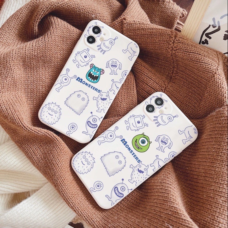 Ốp Lưng Cạnh Vuông Mini Monster Kem Dành Cho iPhone 6 / 6 Plus / 7 / 7 Plus / 8 / 8 Plus / X / Xs / Xs Max / 11 / 11 Pro / 11 Pro Max / 12 / 12 Pro / 12 Pro Max