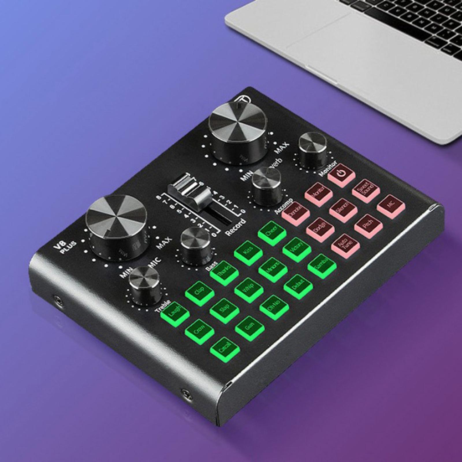 Audio Mixer ST TL Multiple Sound Effect Live for Chat Living Broadcasting