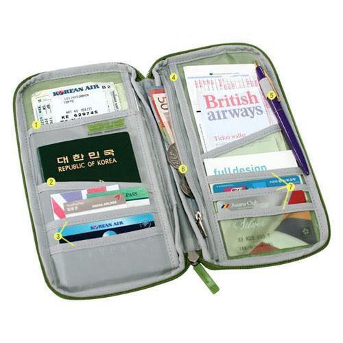 Bộ 2 Ví đựng hộ chiếu giấy tờ và thẻ 12 ngăn
