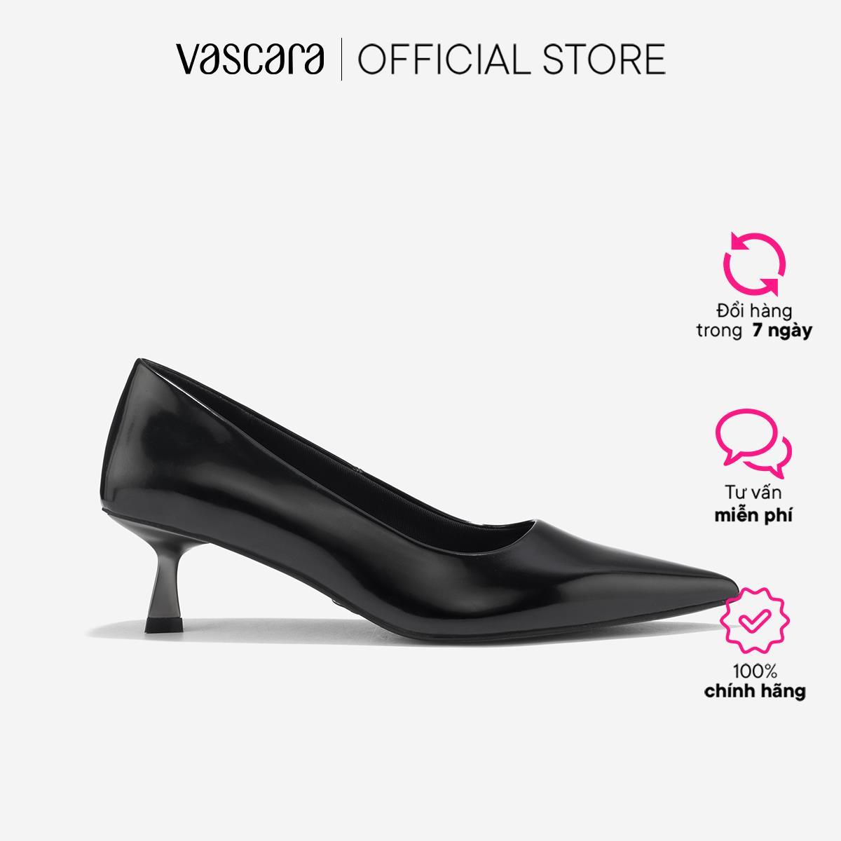 Vascara Giày Bít Mũi Kitten Heel - BMN 0666