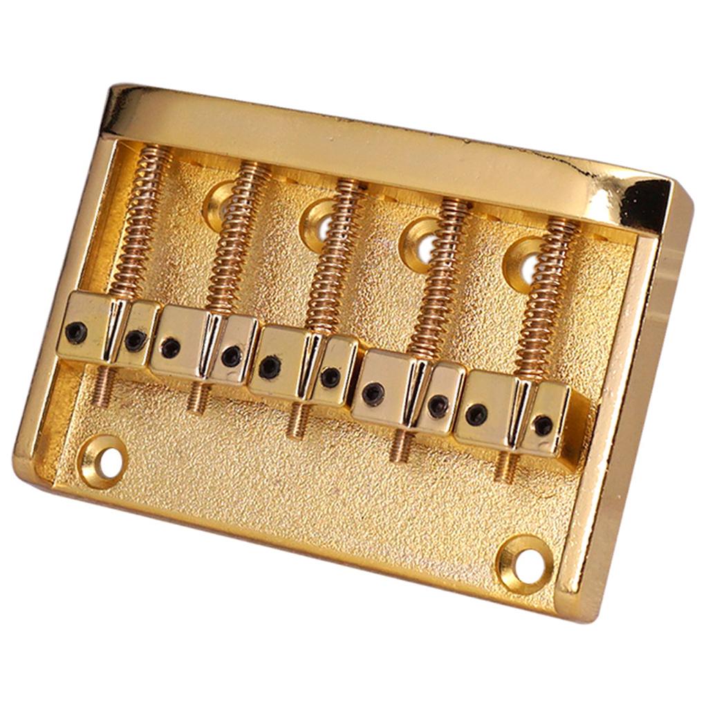 5 String Bass Bridge Golden for Electric Bass Replacement Parts Accessories