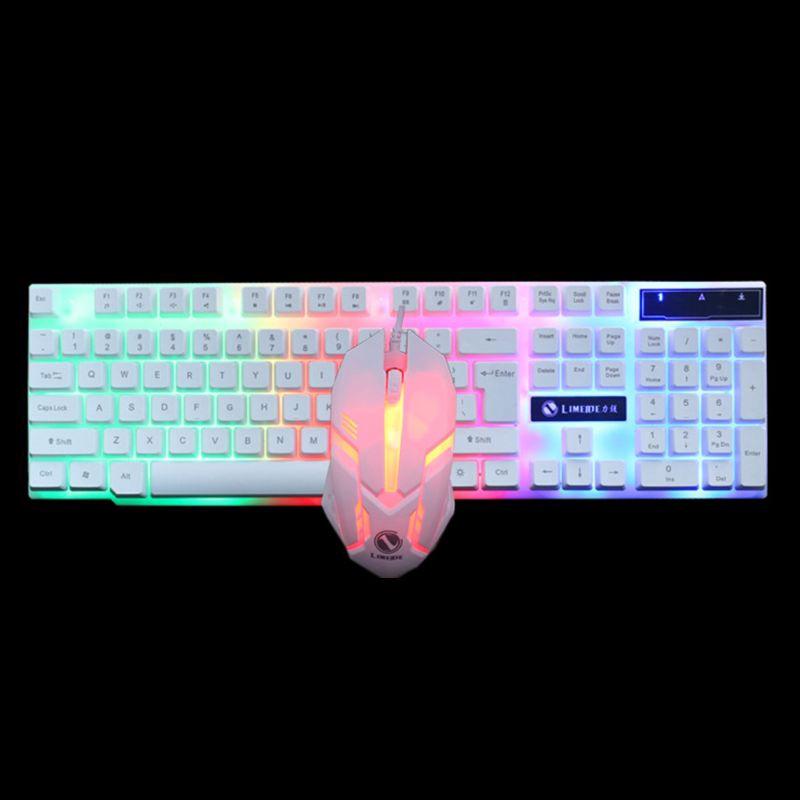 Combo Bàn Phím Và Chuột Gaming H.S.V Có Đèn Led Nền Cho Máy Tính