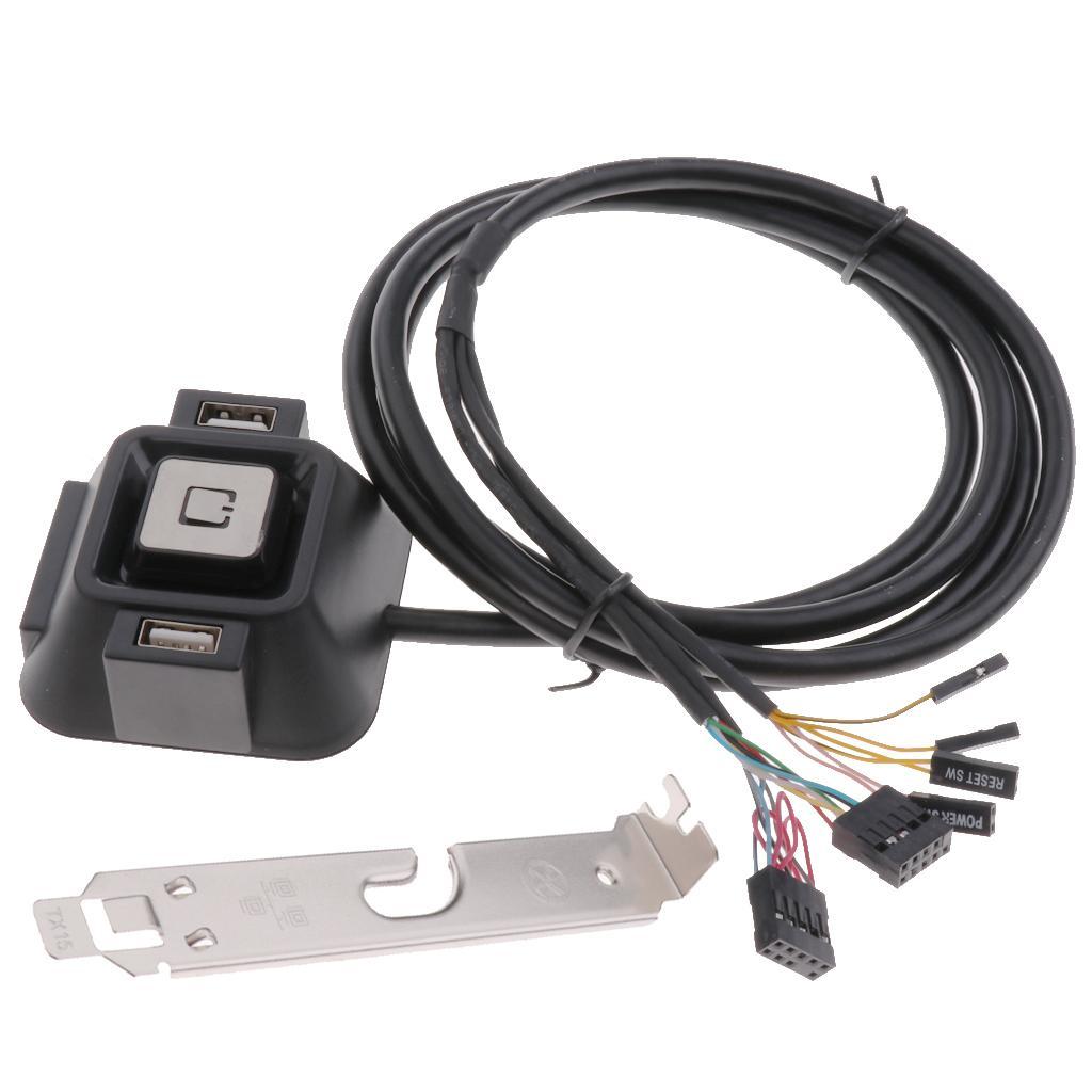 2-3pack Desktop PC Computer Power Switch & USB Port Reset Button&3.5mm Audio