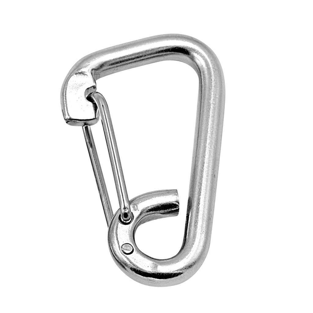 3 Pcs 304 Steel Spring Hook Carabiner Clip Keychain