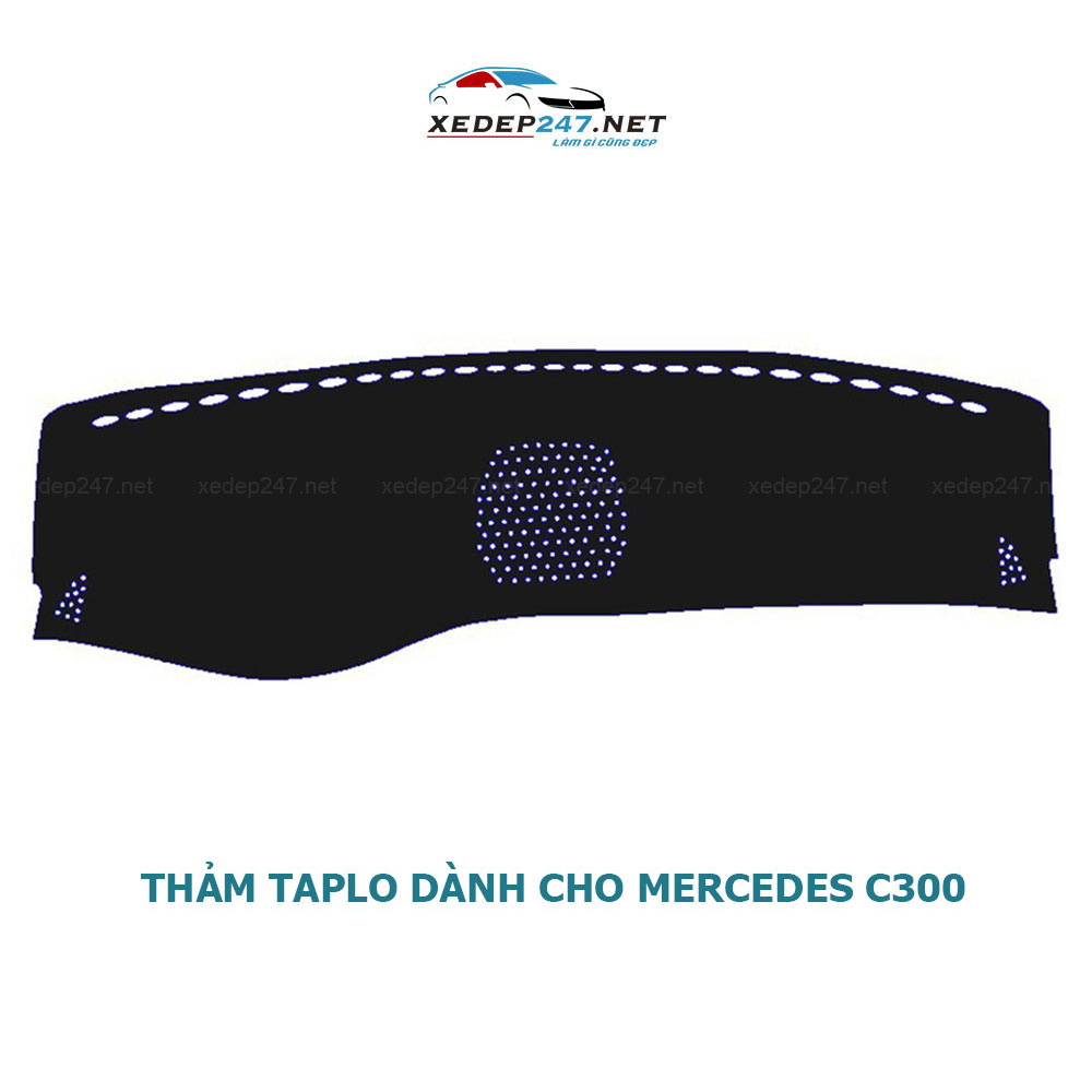 Thảm Taplo dành cho xe Mercedes C300 chất liệu Nhung, da Carbon, da vân gỗ