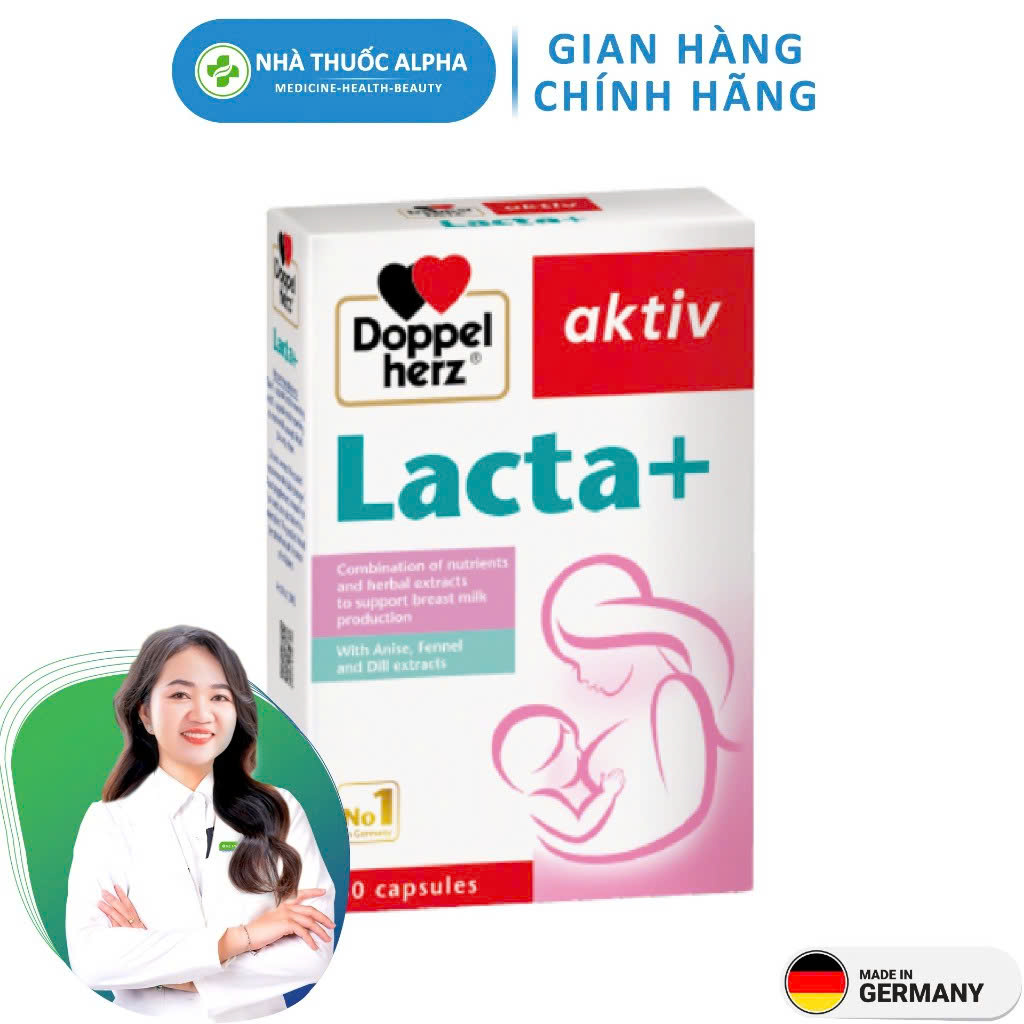 Viên uống lợi sữa cho mẹ sau sinh Doppelherz Aktiv Lacta+ 30 Viên
