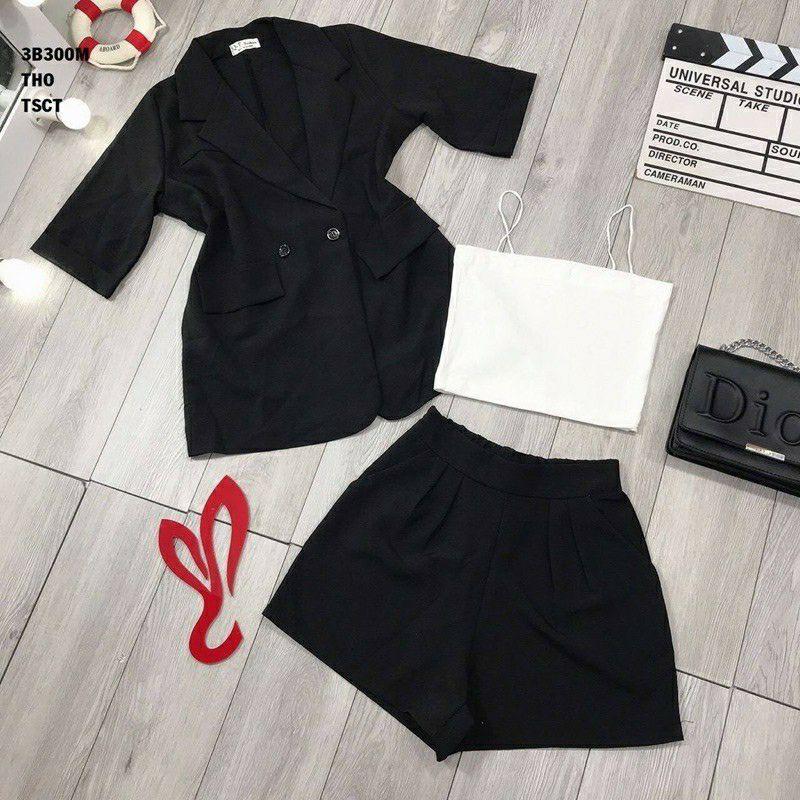 Set Vest Tay lỡ quần short, Sét vest tay lửng quần cộc L1