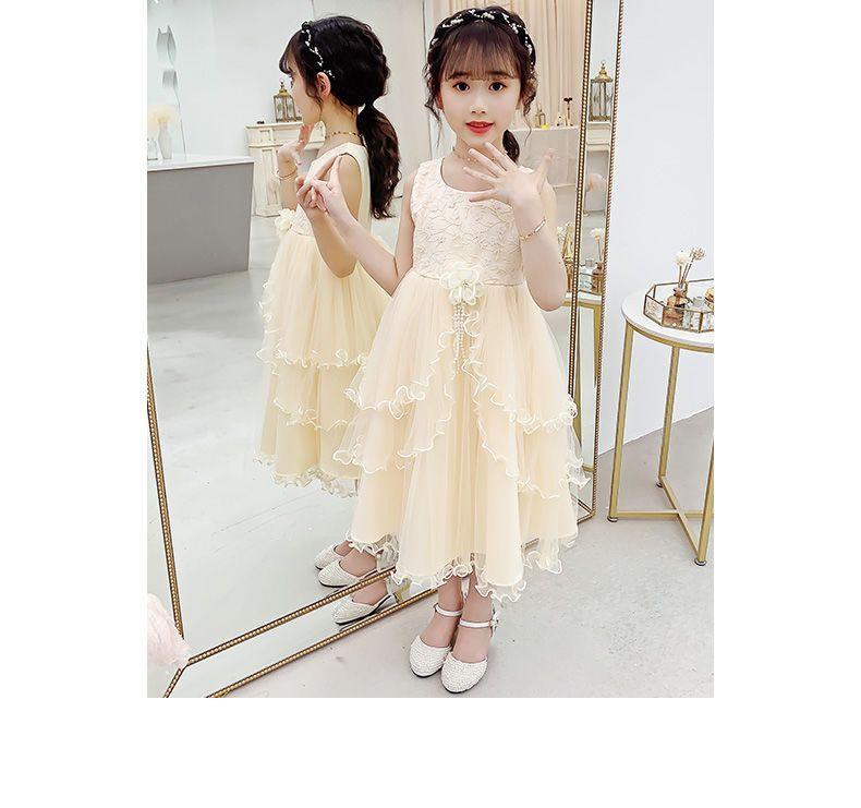 DONGSHOP Cô gái mùa hè đầm 2023 trẻ em tây mùa hè đầm công chúa váy cô gái mùa hè đầm