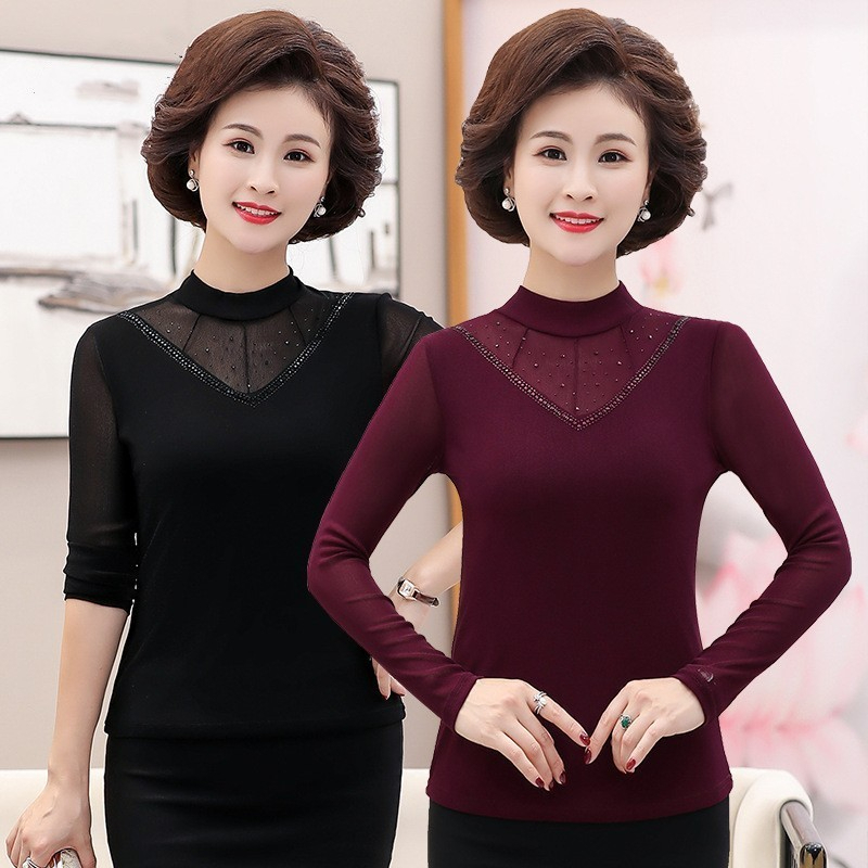 Áo Ren Xuân Thu Mỏng Thời Trang Cho Mẹ SM81 - Hàng Quảng Châu Cao Cấp