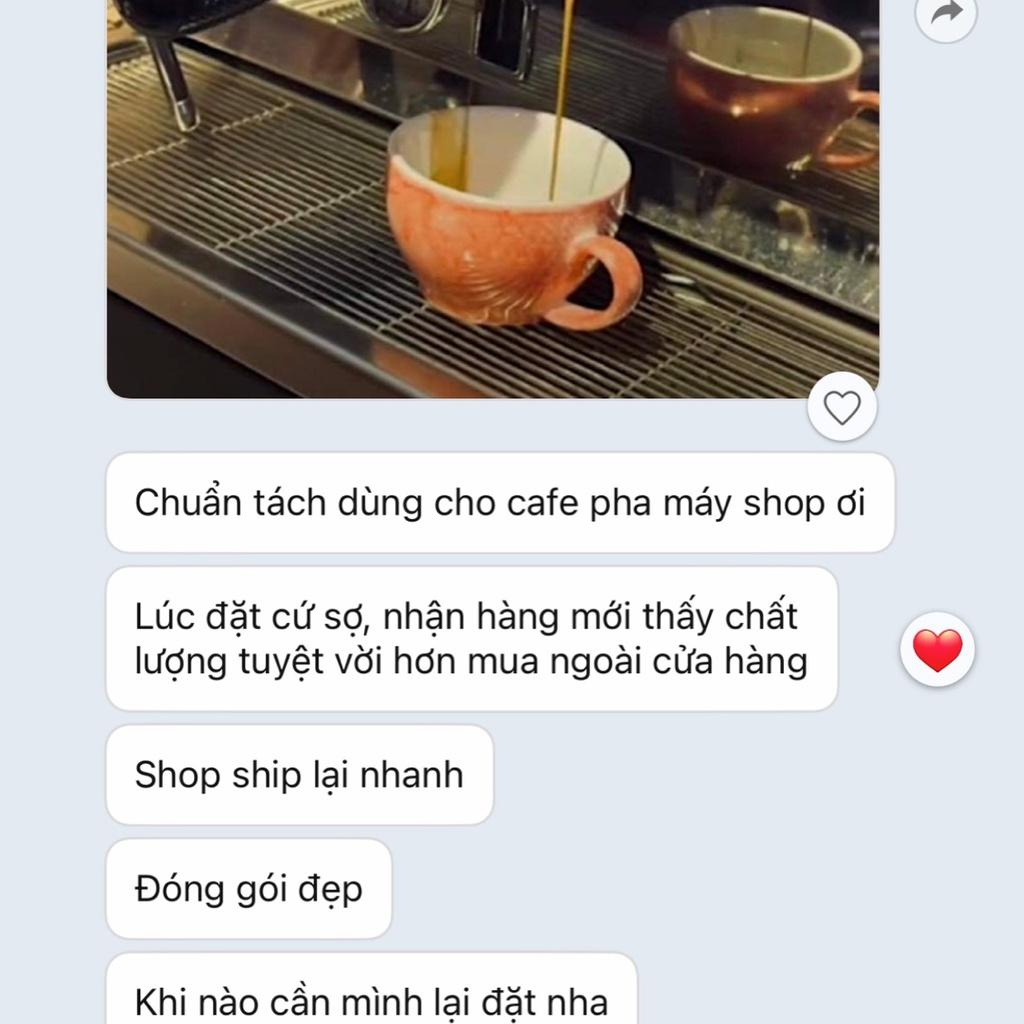 Ly cafe - Cốc Cafe Bát Tràng - Bộ ly tách cafe cao cấp - Cappuccino 220ml - Gomsumailinh