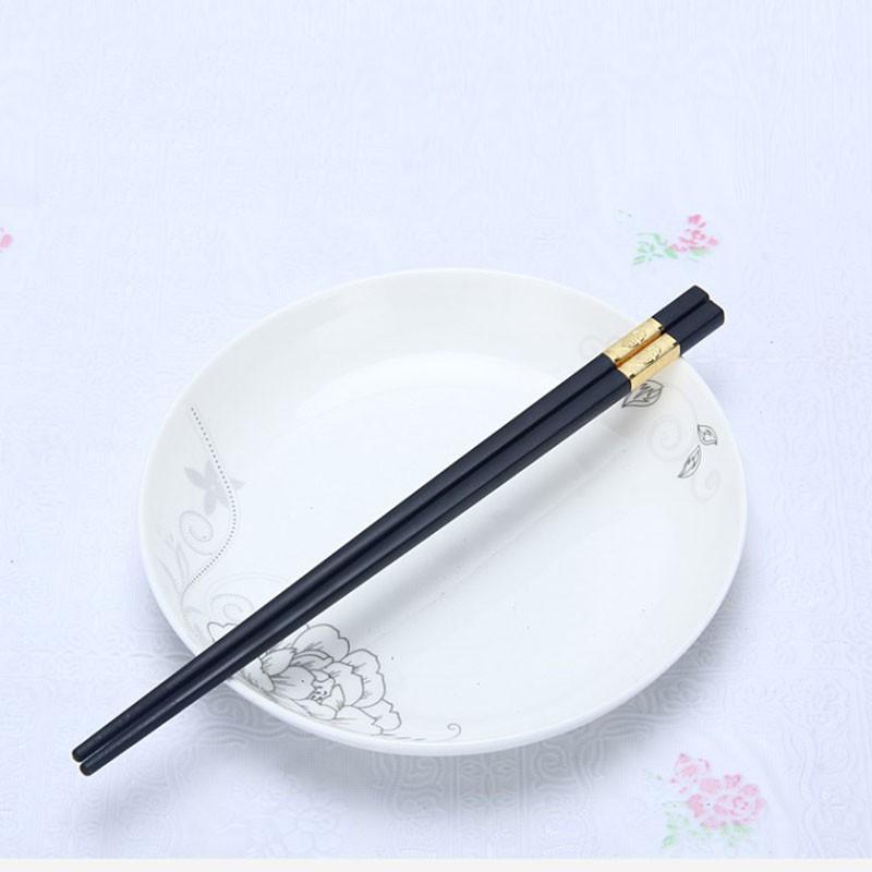 SET 10 Đôi Đũa Khảm Vàng Kiểu Nhật Cao Cấp Dài 27 Cm