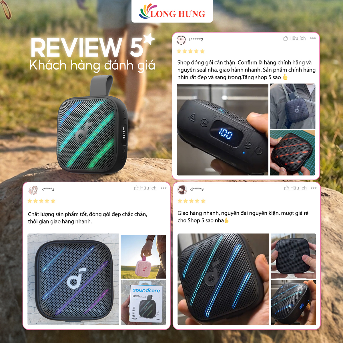 Loa Bluetooth Anker Soundcore Boom Go 3i D5103 - Hàng chính hãng