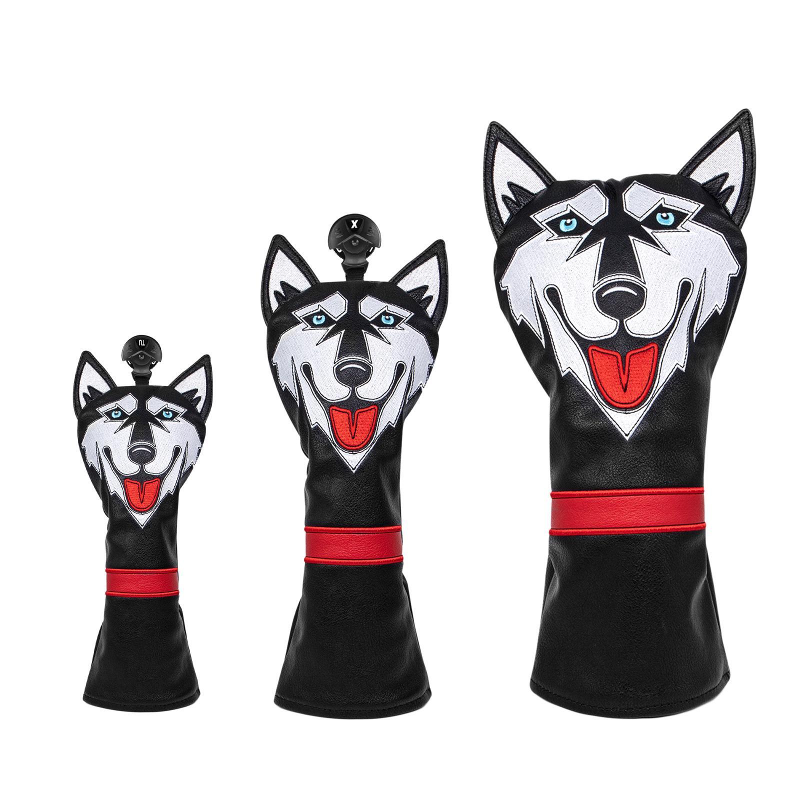 3Pcs Fashion Golf Club Head Covers Wood Headcover Protective Sleeve Golfer Gift