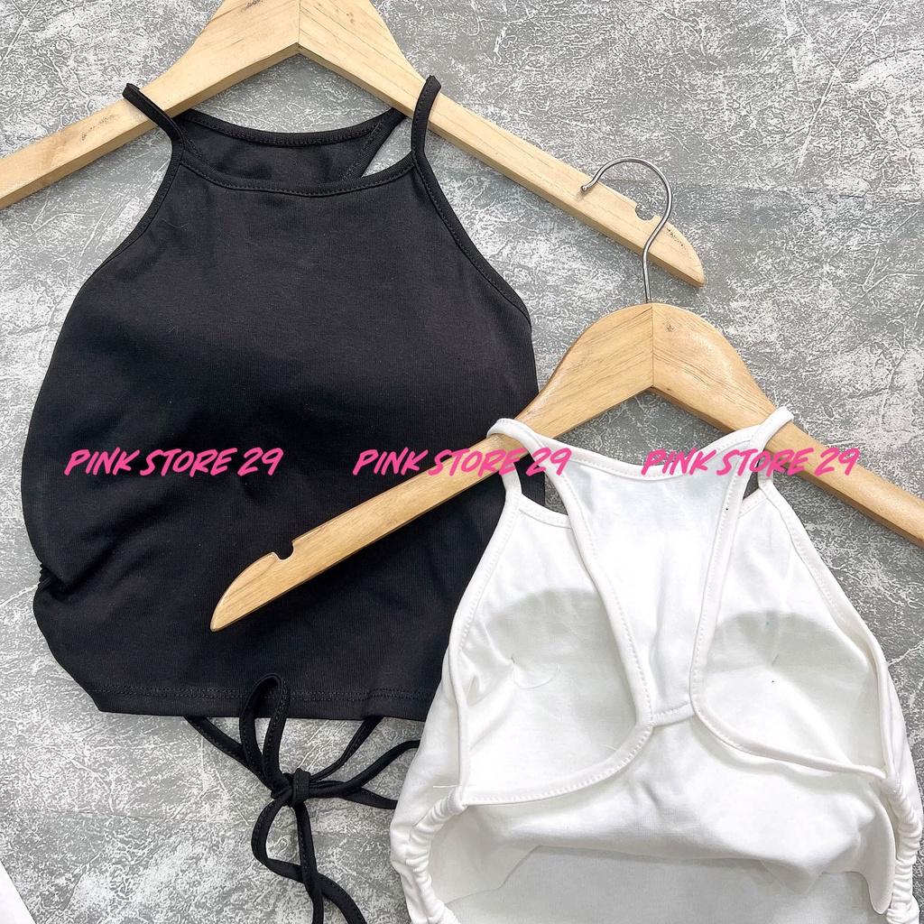 Áo Yếm Croptop PINKSTORE29, Dáng Ôm Hở Lưng Dây Cột Sexy A5401