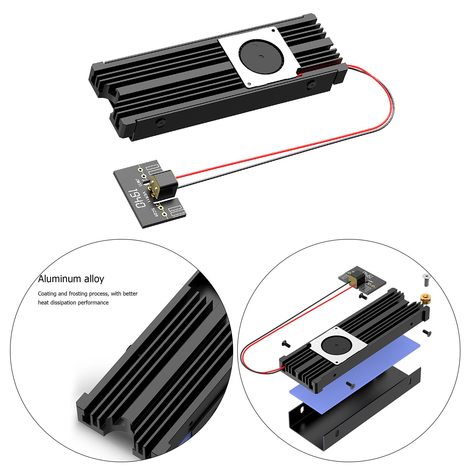 M.2 SSD Heat Sink Aluminum Heat Radiator Cooling Silicon Therma Pads Cooler