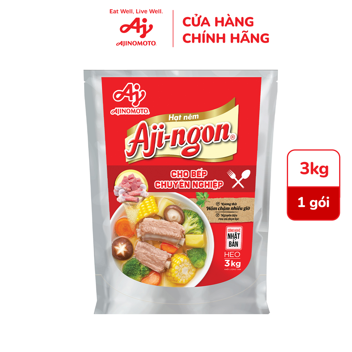 Gói Hạt Nêm Aji-ngon Heo 3kgGói