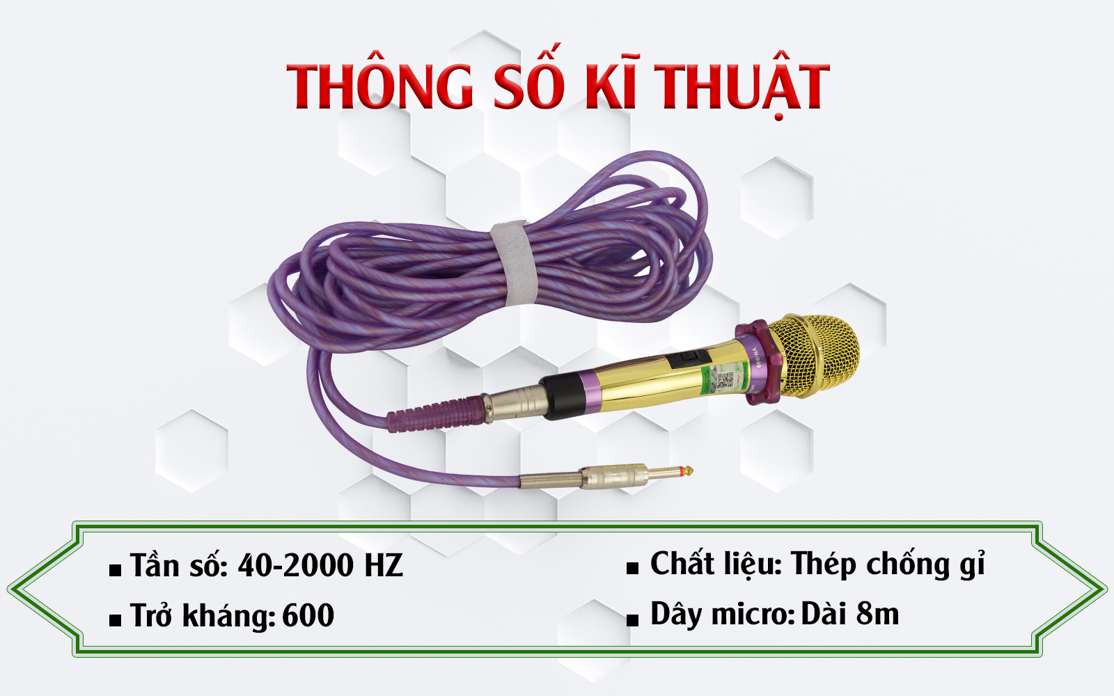 Micro karaoke có dây cao cấp VinaKTV VN999 - Hàng chính hãng