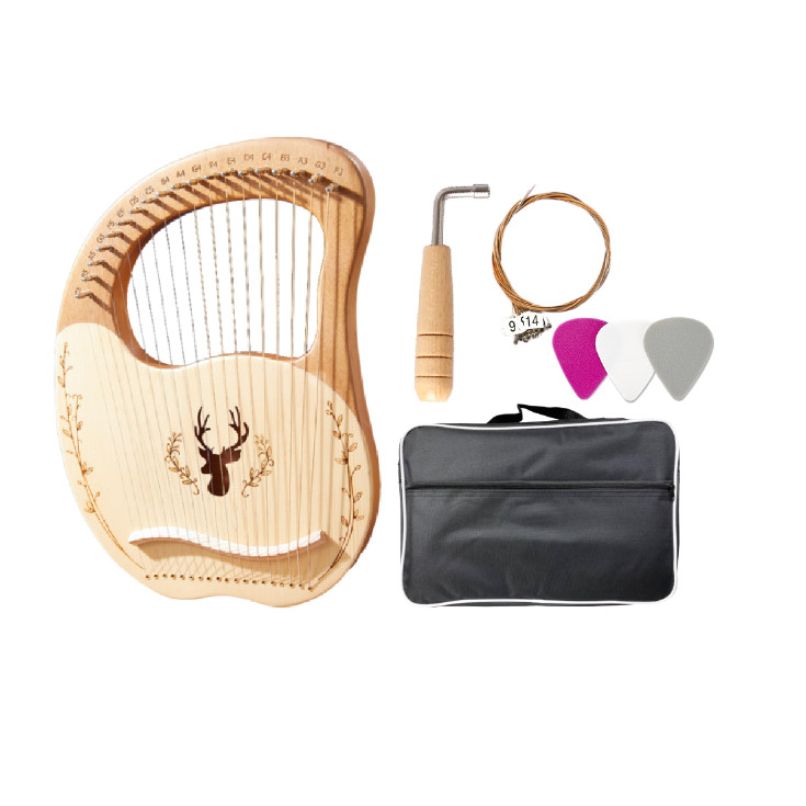 Đàn Lyre 19 dây đàn hạc Lyre Harp CEGAN-M19 Stings Đầy đủ phụ kiện LOẠI 19 DÂY tặng đàn kalimba 17 phím gỗ nguyên khối Mahagony PJLIM72