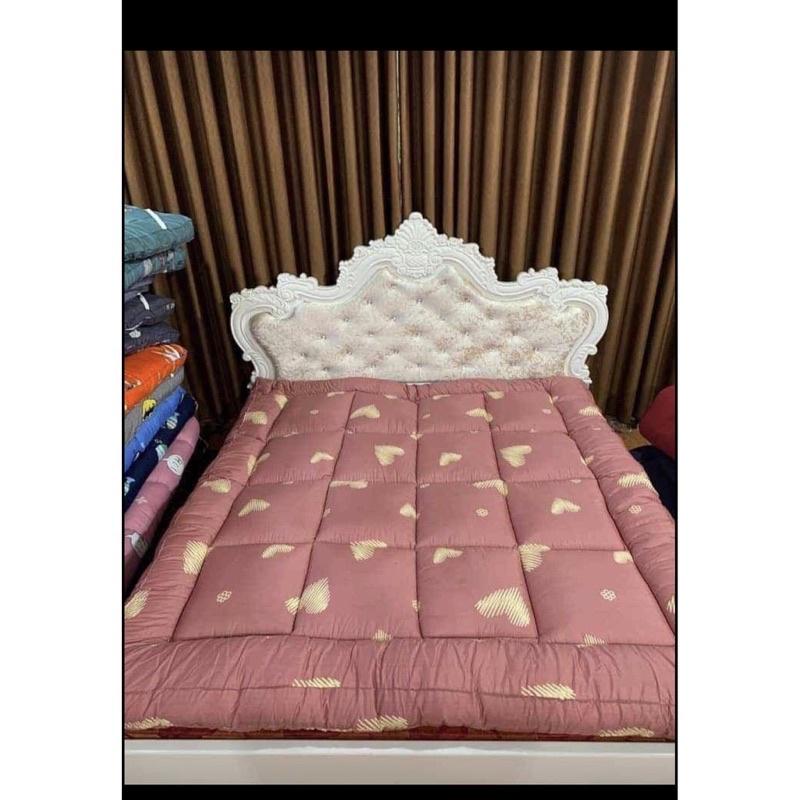 Topper Nệm - Tấm Bảo Vệ Nệm Cao Cấp Size 1m2x2m, 1m4x2m, 1m5x2m, 1m6x2m Vải Cotton Đũi Thấm Hút Mồ Hôi Chống Đau Mỏi