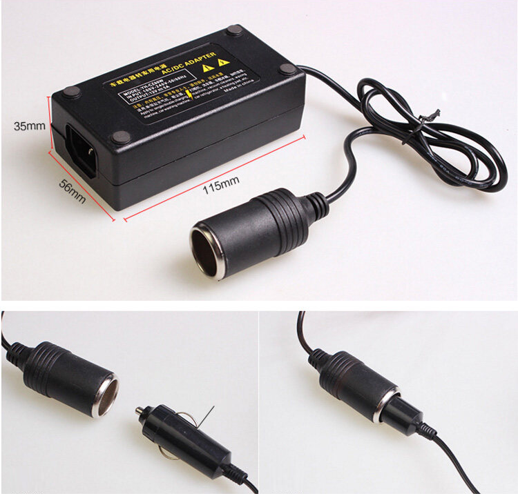 Bộ Chuyển Đổi Nguồn Điện 220v Sang 12v Đầu Cắm Ô tô - Hàng Nhập Khẩu