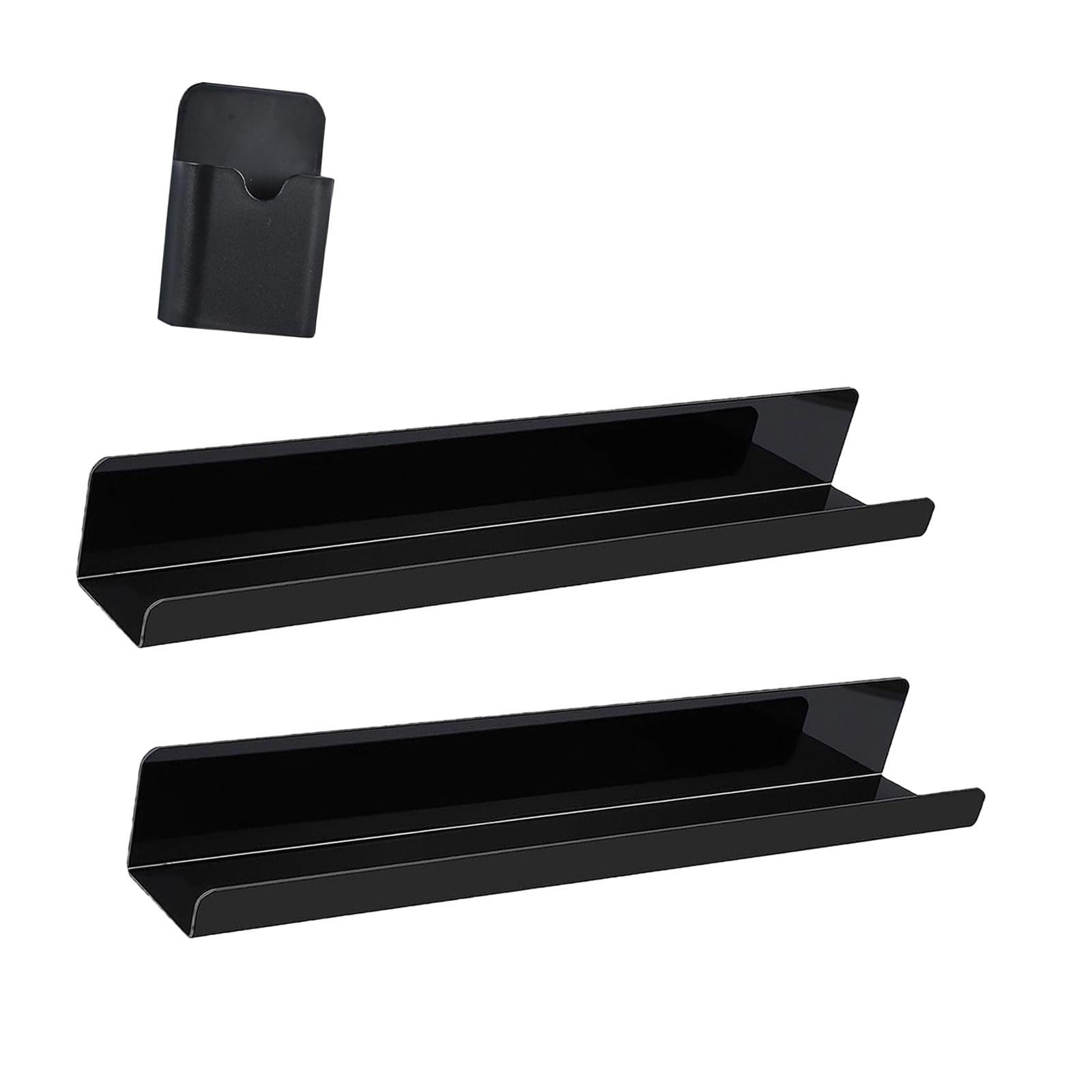 2x Acrylic Bookshelf Book Display Shelf for Kitchen Bedroom Hallway