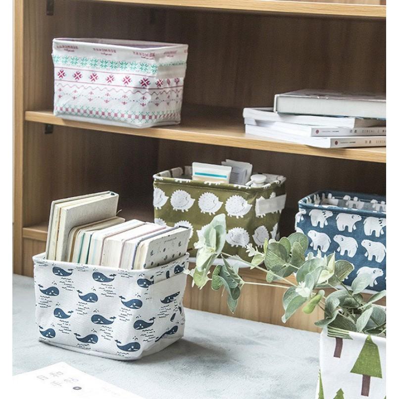 GIỎ VẢI ĐỰNG CANVAS MINI TIỆN DỤNG