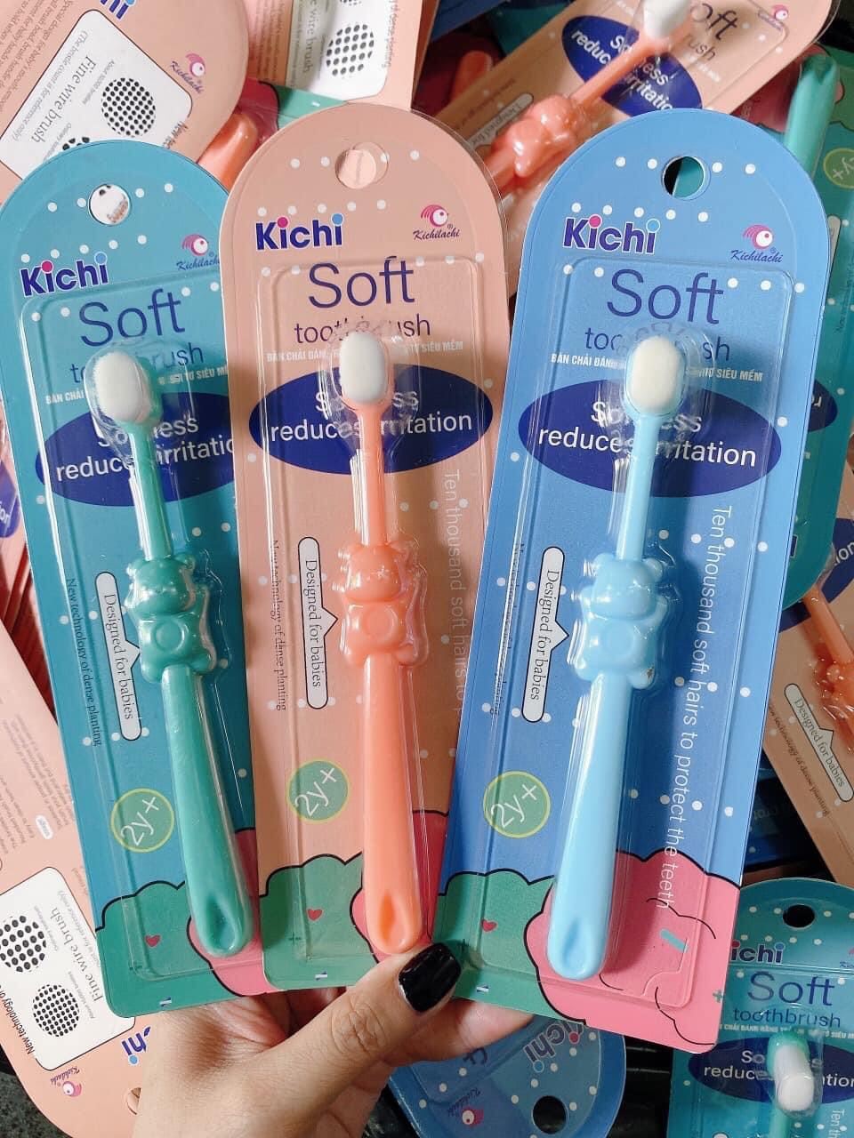 Bàn chải đánh răng trẻ em sợi tơ Kichi Soft siêu mềm