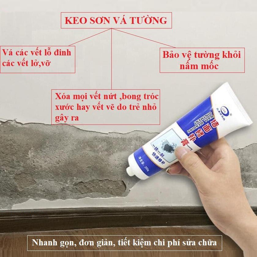 Keo Dán Tường Đa Năng - Trám Vết Nứt Tường Thông Minh- LOẠI 1 - HÀNG CHÍNH HÃNG