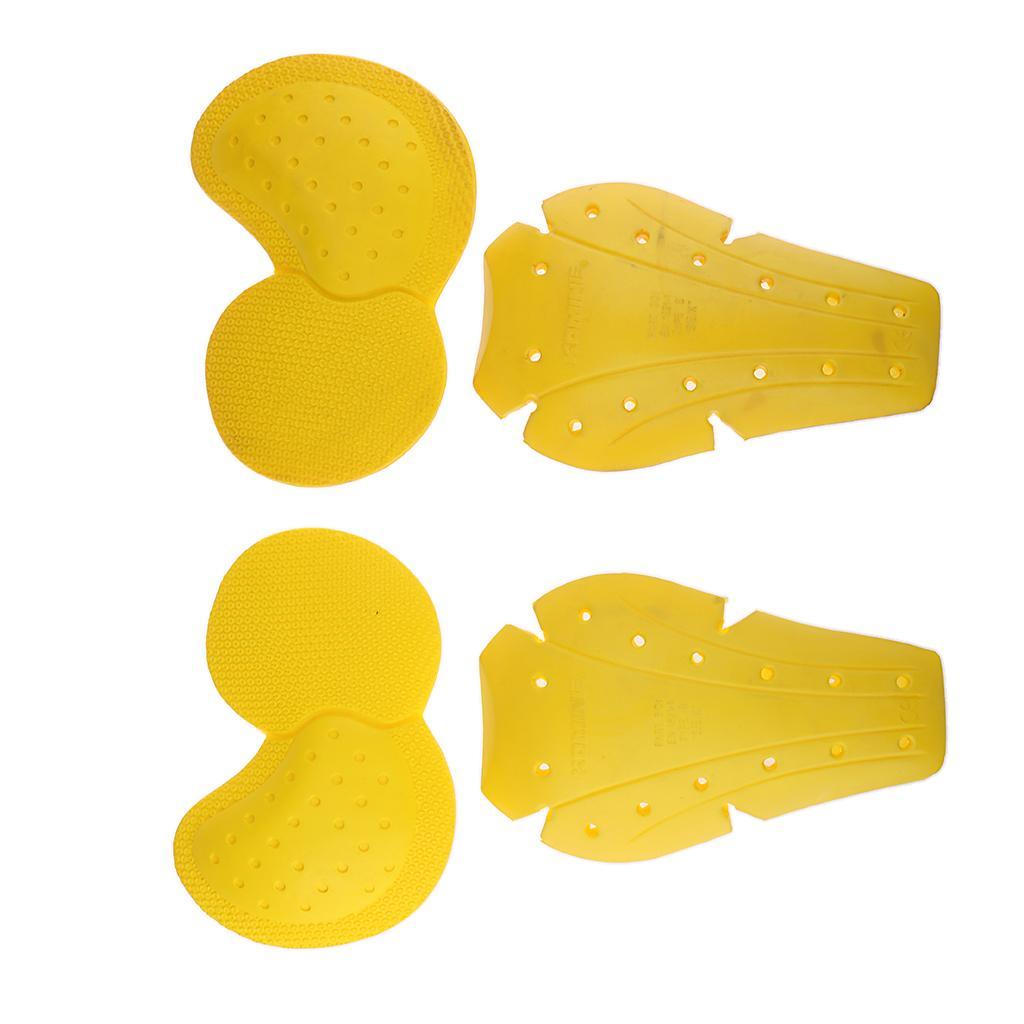Motorcycle Motocross CE Approved Armour Hip & Knee Protection Pads Yellow