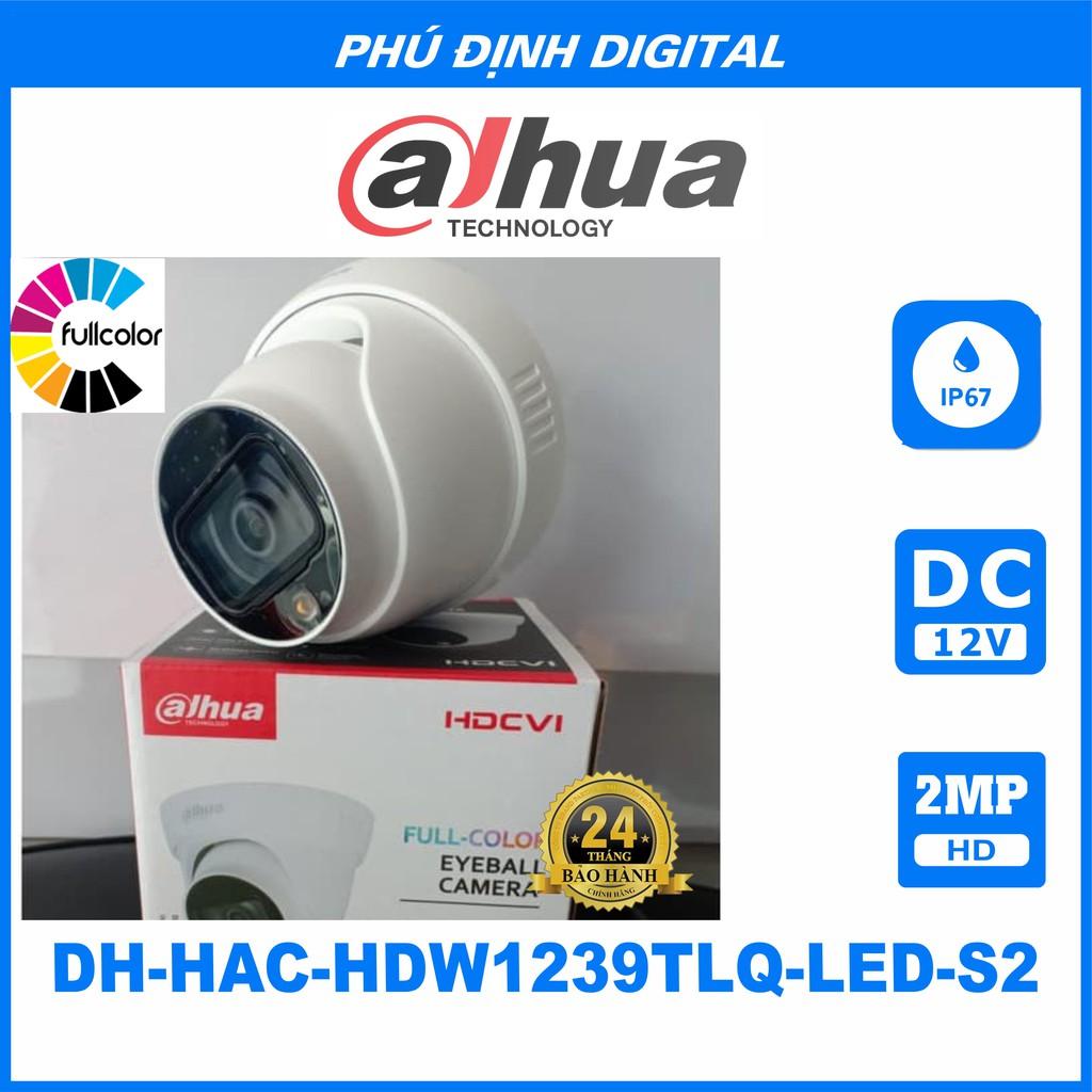 Camera có màu ban đêm 2MP Dahua mã DH-HAC-HDW1239TLQ-LED-S2 - Hàng Chính Hãng