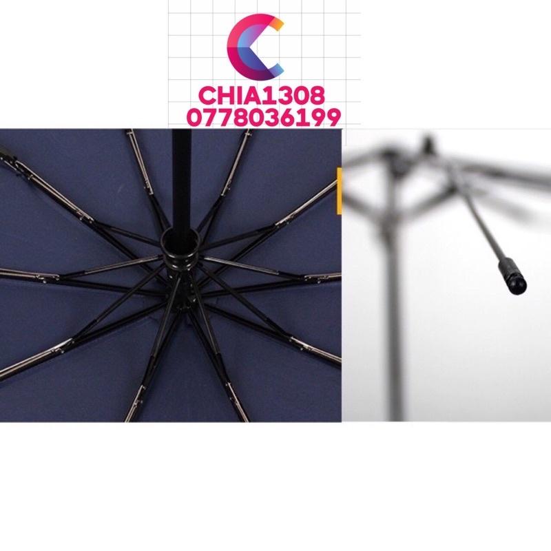 Ô Dù Đi Mưa Mở Nút Tự Động Thiết Kế 10 Nan Kép Bằng Thép 304 Chống Gỉ Chắc Chắn Và Bền Đẹp