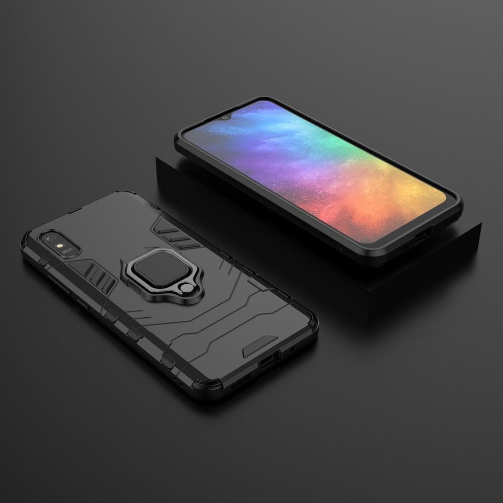 Ốp lưng cho Xiaomi Redmi 9A iron man chống sốc kèm nhẫn xoay chống xem video bảo vệ camera